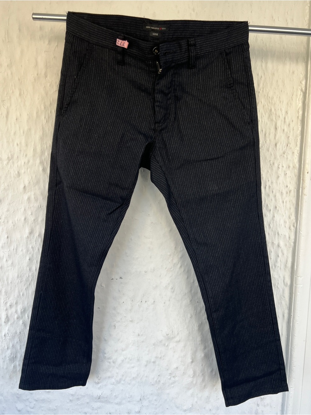 John Varvatos Black Pinstripe Men’s Dress Pants